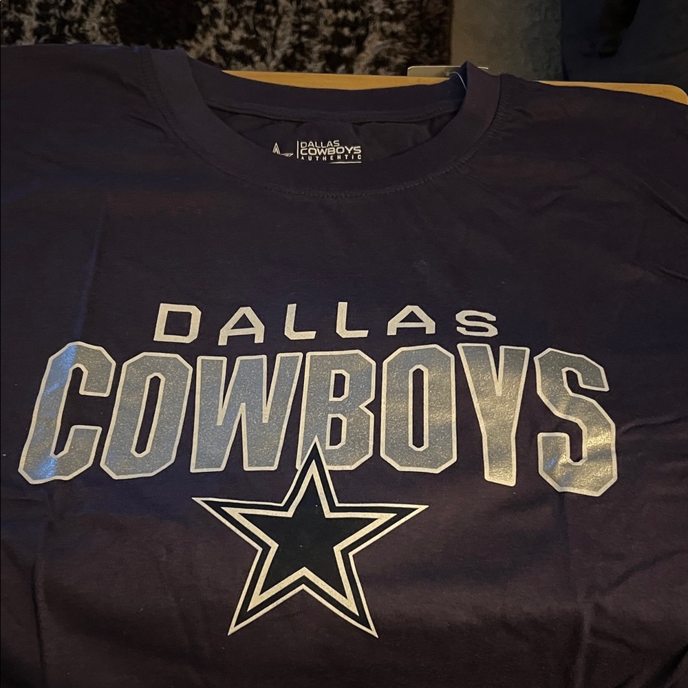 NFL Dallas Cowboys Mens Tee - Dark Blue and Silver sz 6XL